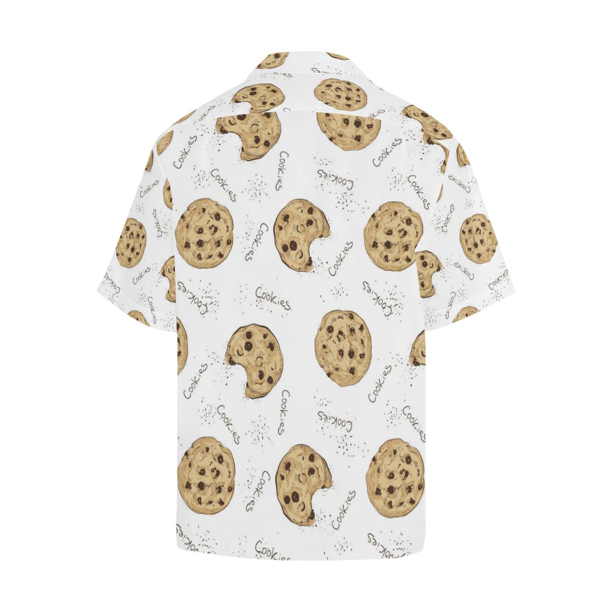 Sketch Style Cookie Pattern Mens All Over Print Hawaiian Shirt