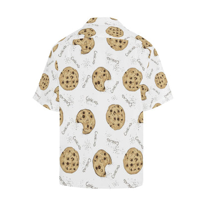Sketch Style Cookie Pattern Mens All Over Print Hawaiian Shirt