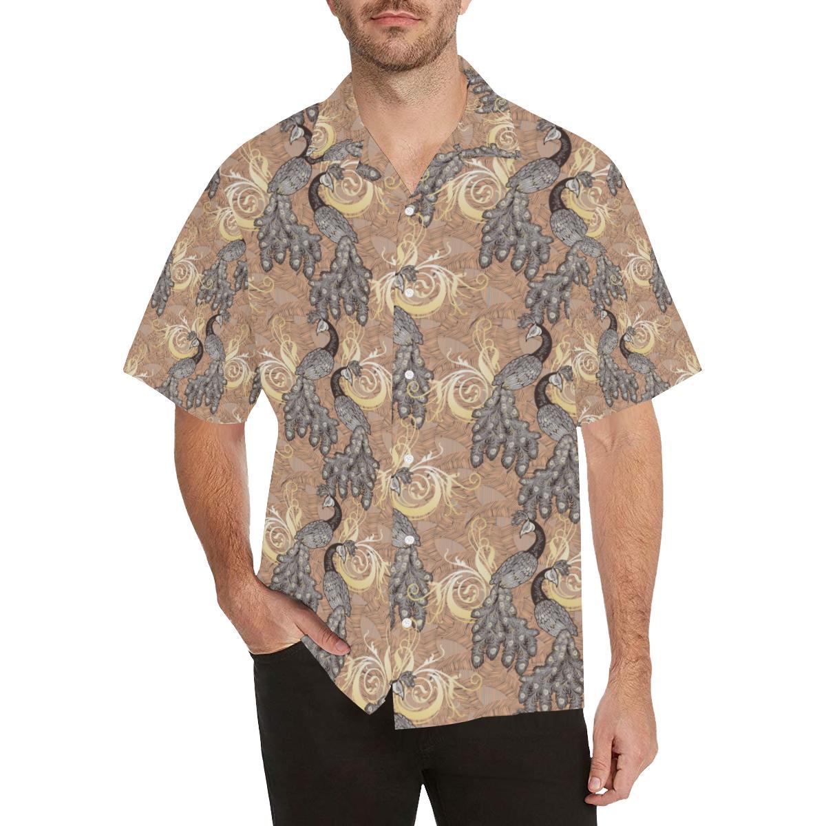 Peacock Pattern Print Design A Hawaiian Shirt