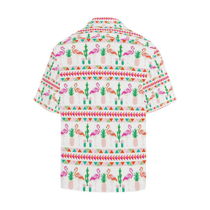 Flamingo Pattern Mens All Over Print Hawaiian Shirt