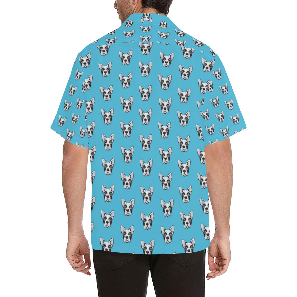 Boston Terrier Pattern Print Design Hawaiian Shirt