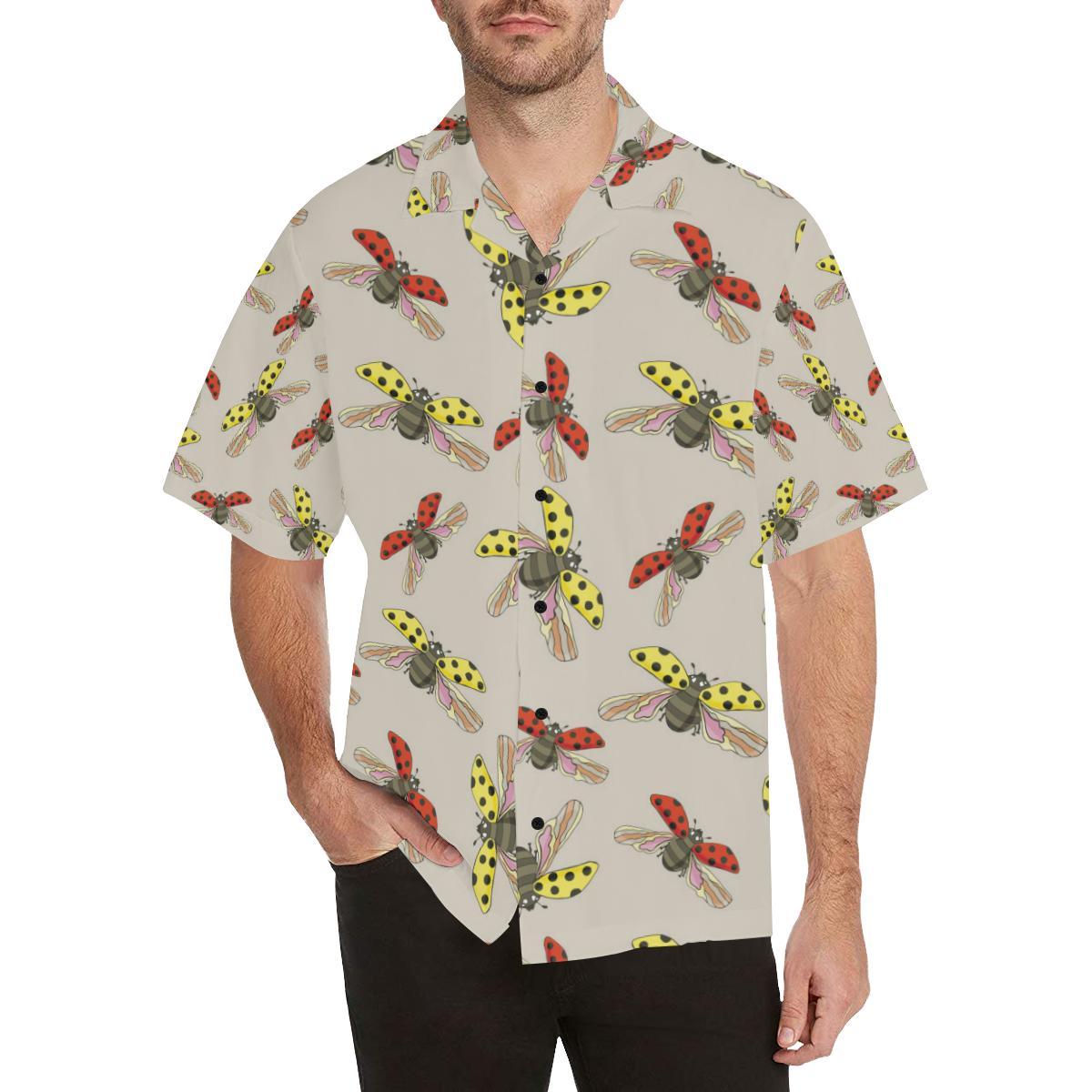 Ladybug Pattern Print Design Hawaiian Shirt