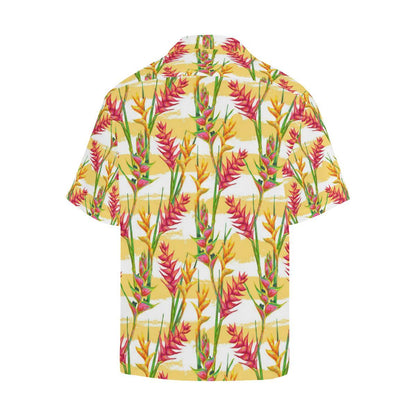 Heliconia Pattern Mens All Over Print Hawaiian Shirt