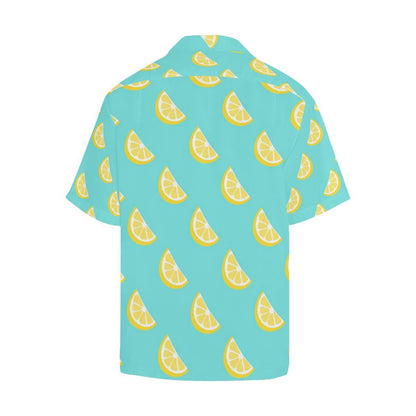 Lemon Theme Pattern Mens All Over Print Hawaiian Shirt