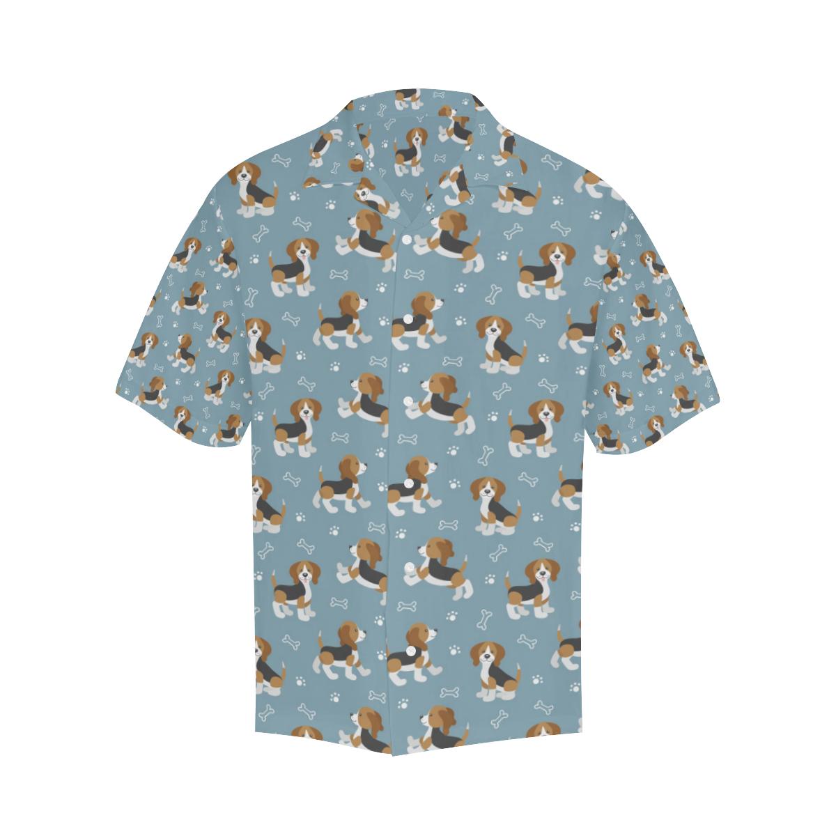 Beagle Pattern Print Design Hawaiian Shirt