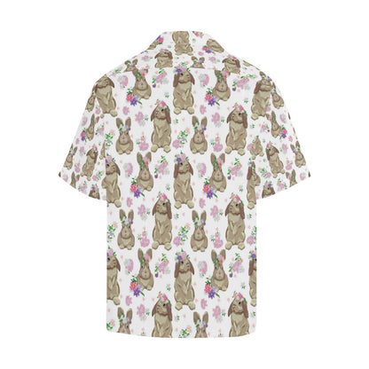 Rabbit Pattern Mens All Over Print Hawaiian Shirt