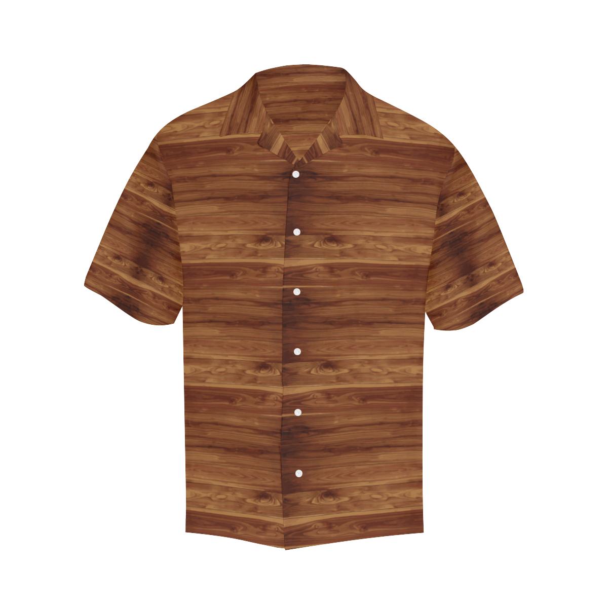 Wood Printed Pattern Print Design 04 Mens All Over Hawaiian Shirt