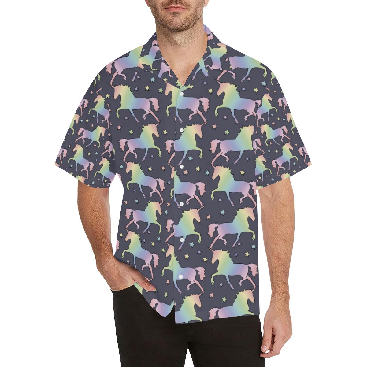 Rainbow Pattern Print Design A Hawaiian Shirt