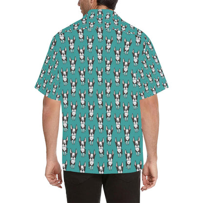 Boston Terrier Pattern Print Design Hawaiian Shirt