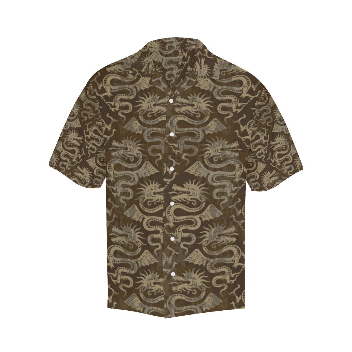 Dragon Pattern Mens All Over Print Hawaiian Shirt