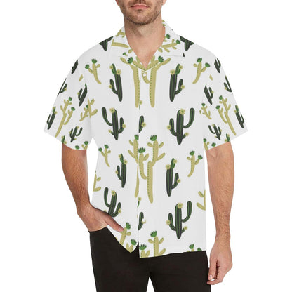 Cute Cactus Pattern Mens All Over Print Hawaiian Shirt