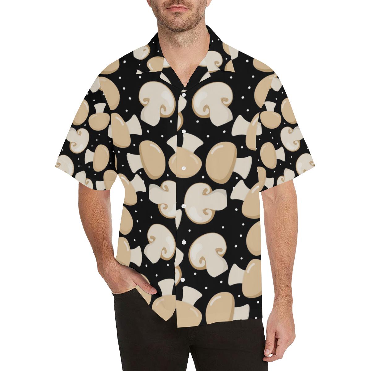 Champignon Mushroom Pattern Mens All Over Print Hawaiian Shirt