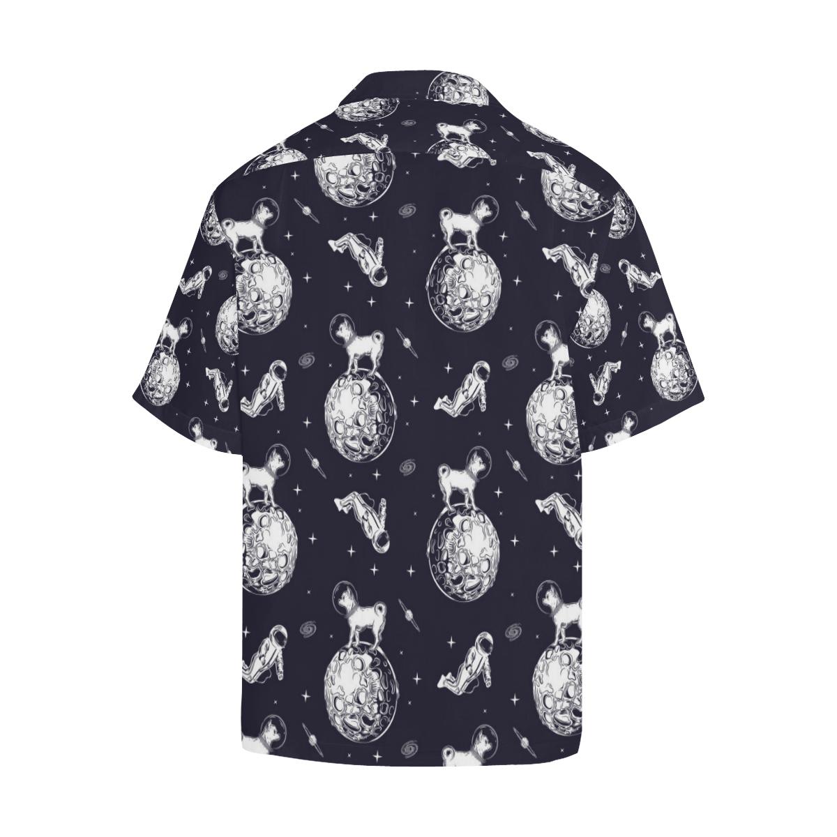 Chihuahua Space Helmet. Astronaut Pattern Mens All Over Print Hawaiian Shirt