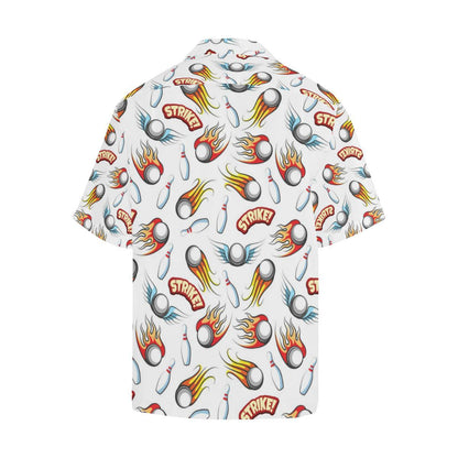 Bowling Strike Pattern Mens All Over Print Hawaiian Shirt