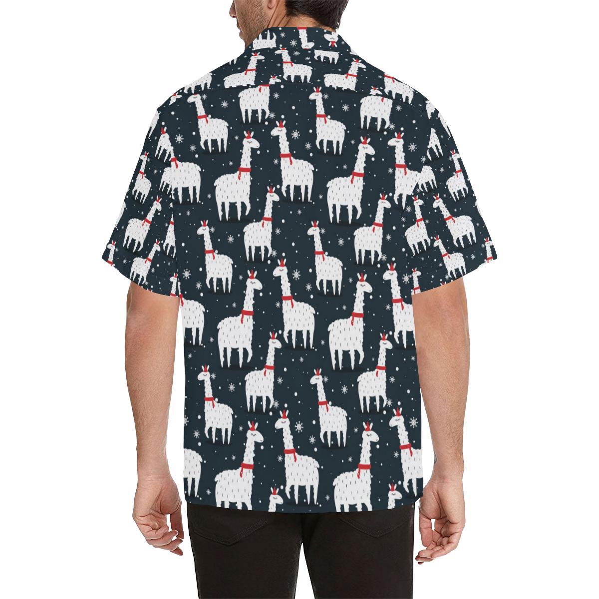 Alpaca Pattern Print Design Hawaiian Shirt