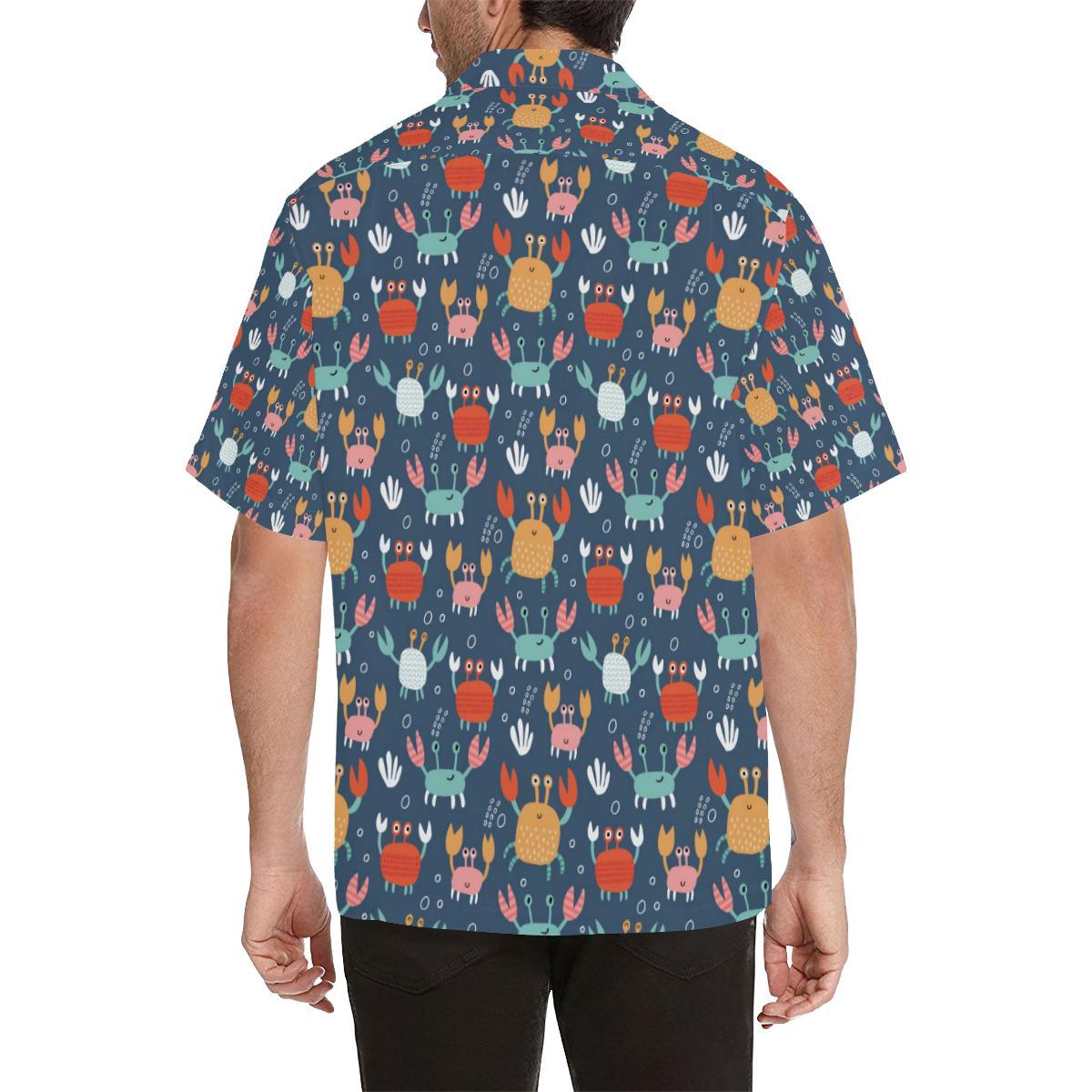 Crab Pattern Print Design Hawaiian Shirt