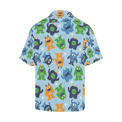 Alien Pattern Print Design 04 Mens All Over Hawaiian Shirt