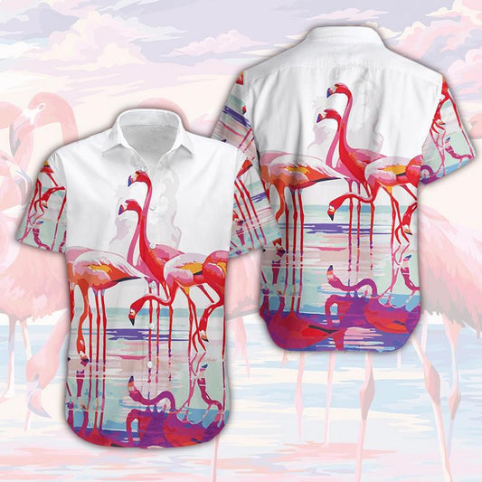 Flamingo Reflection Unisex Hawaiian Shirt