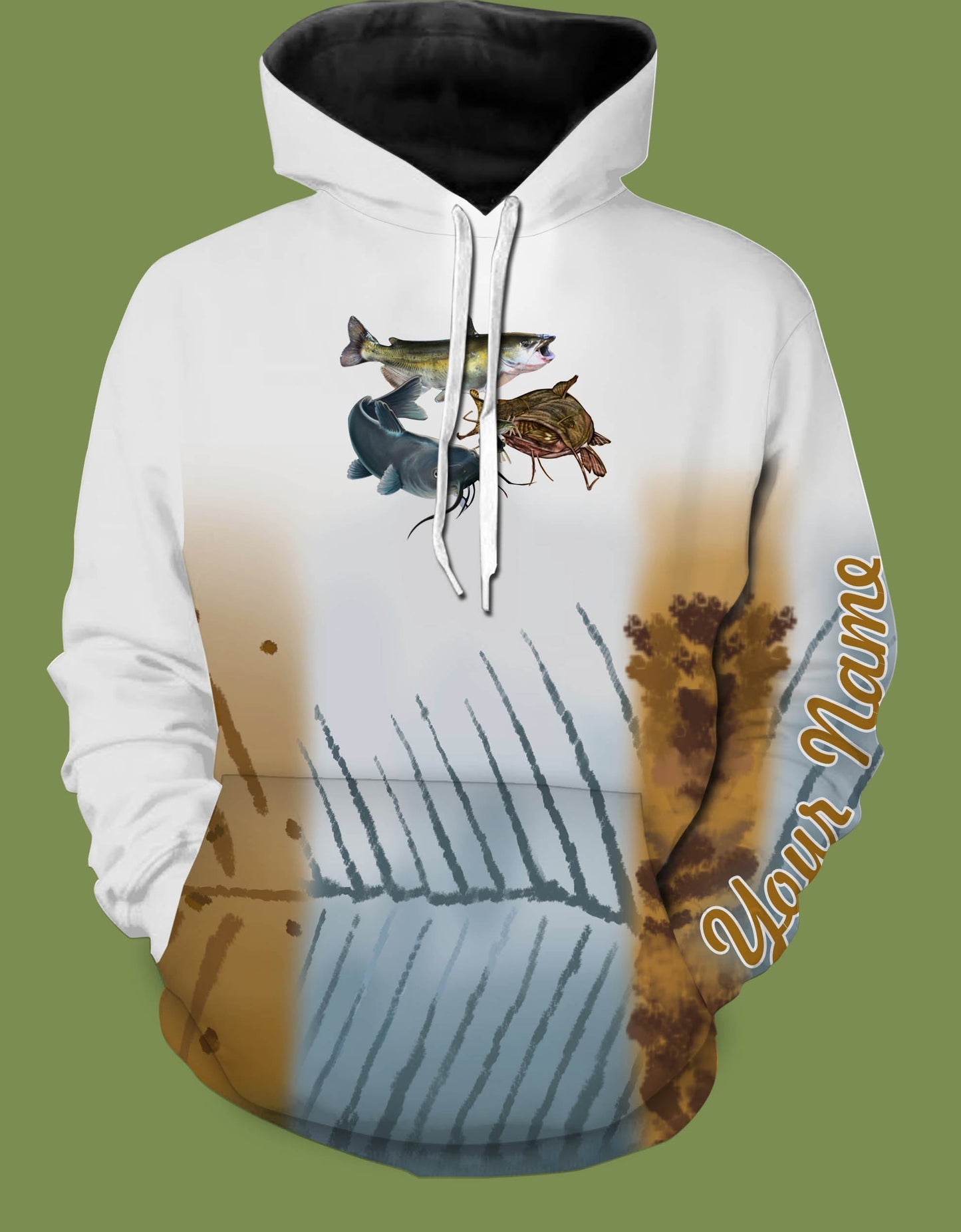 Personalized trio Texas catfish fishing 3D full printing shirt for adult and kid - TATS36 Hoodie