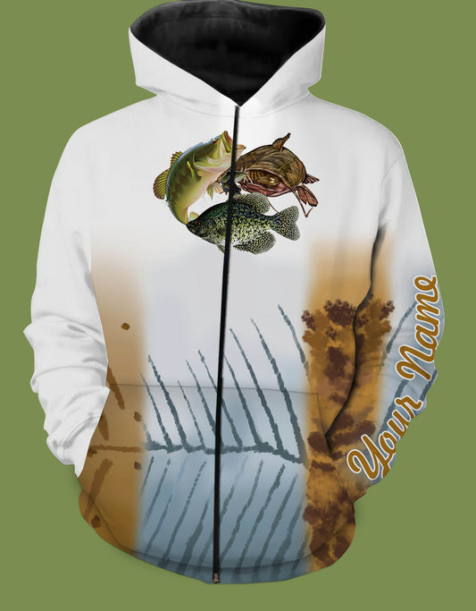 Texas Crappie Bass Catfish Customized All over printed Long sleeves