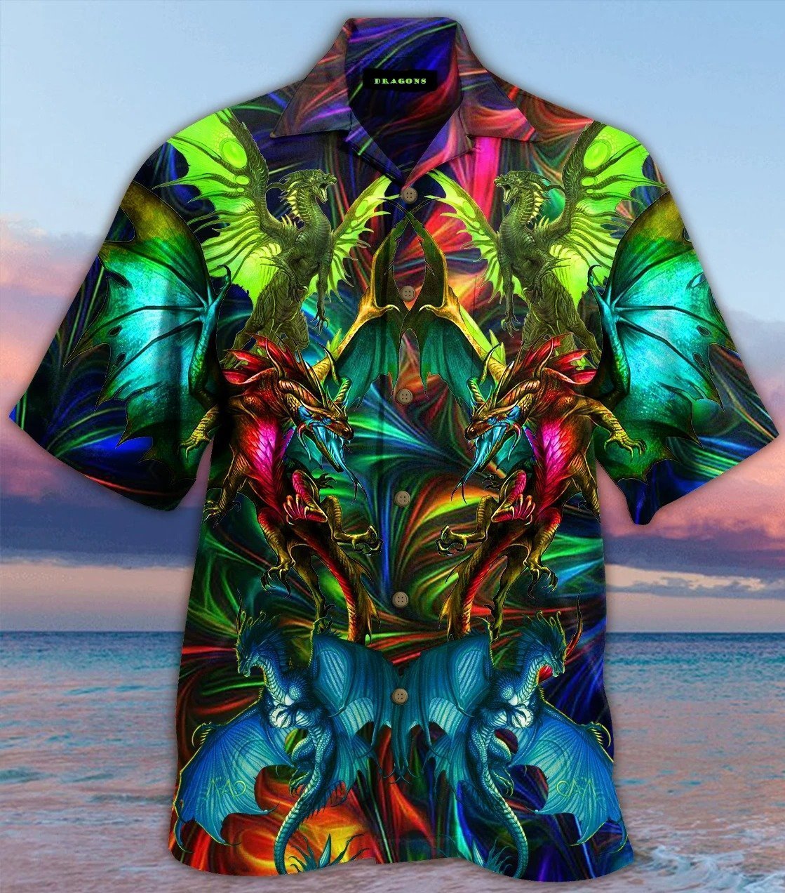 Amazing Dragon 3D All Over Printed Hawaiian Shirt | Unique Beach