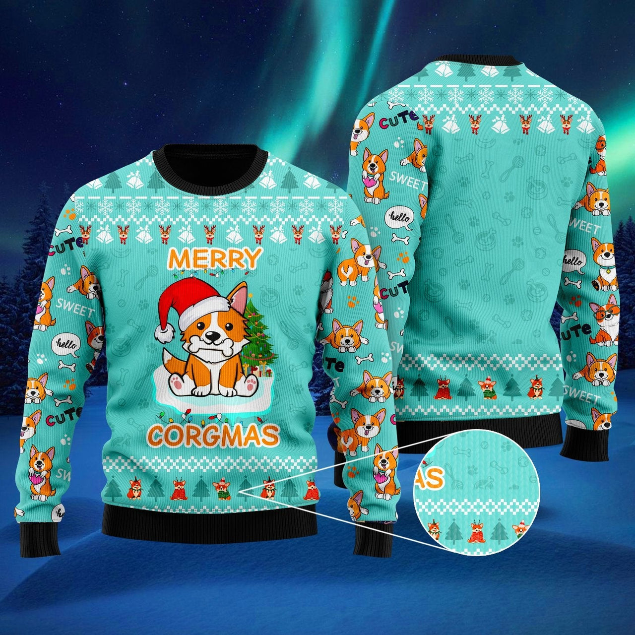 Funny Dog Merry Corgmas Christmas Ugly Christmas Sweater 