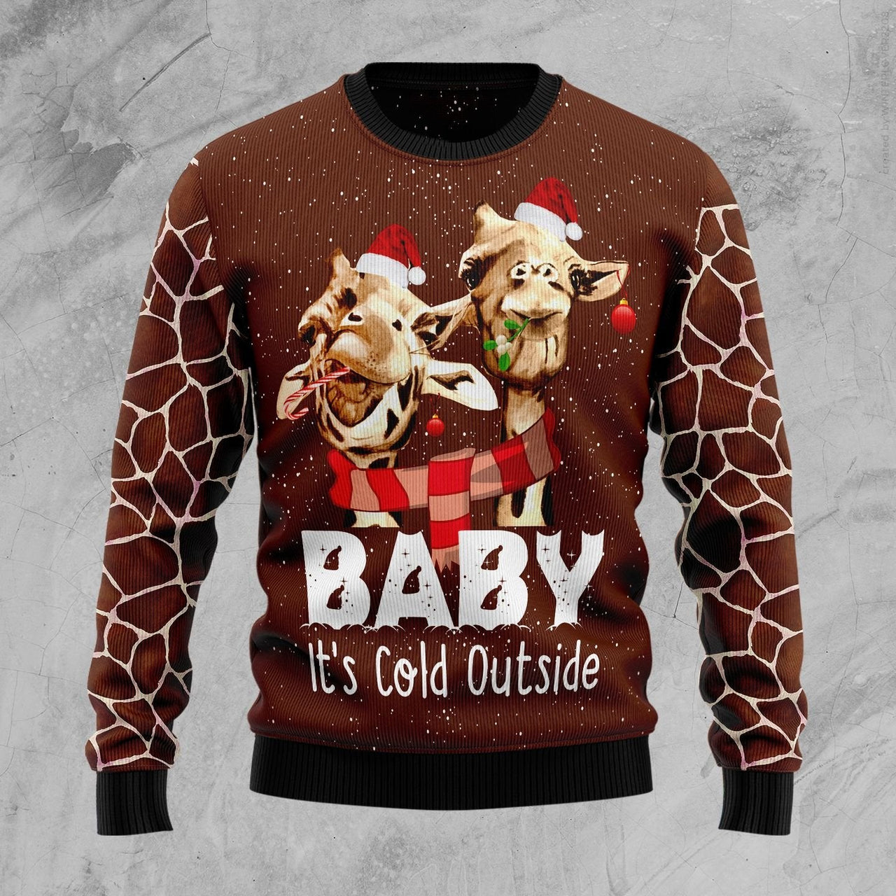 Funny Giraffe Ugly Christmas Sweater 