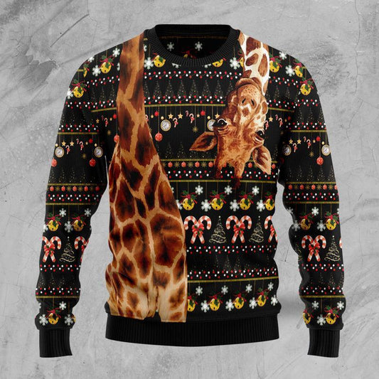 Giraffe Funny Ugly Christmas Sweater 