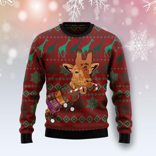 Giraffe Winter Ugly Christmas Sweater 