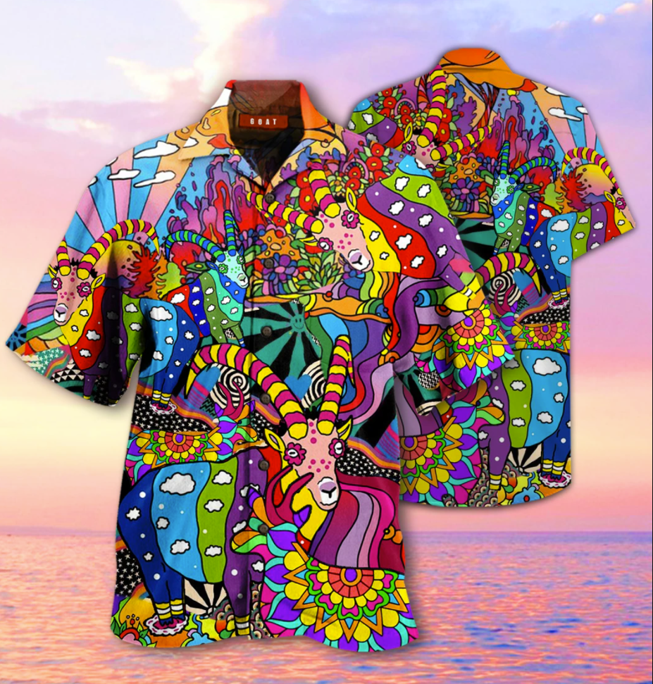 Goats Hippie Hawaiian Shirt | For Men & Women | Adult | HW1625