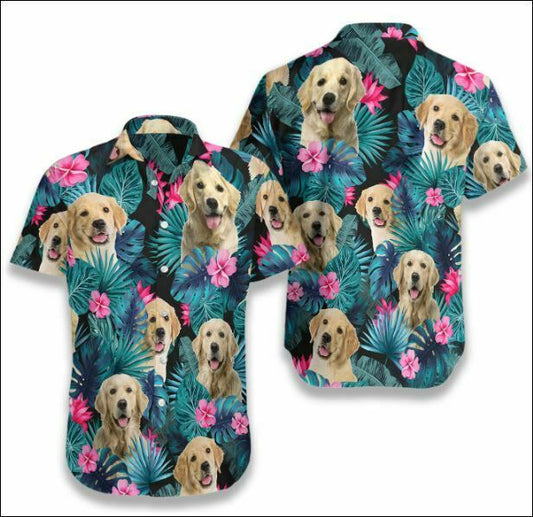 Golden Dog Tropical hawaiian shirt