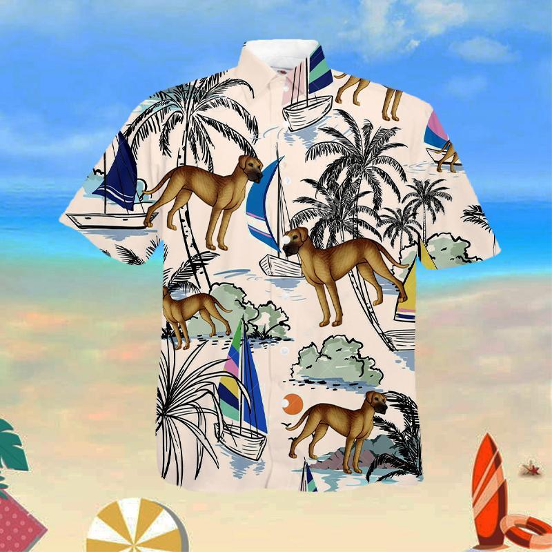 Great Dane Summer Beach Hawaiian Shirt