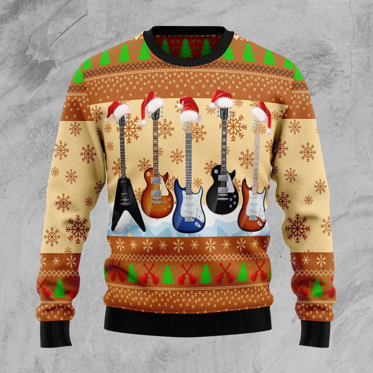 Guitar Xmas Ugly Christmas Sweater 