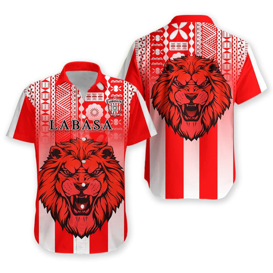 Football LABASA FA Hawaiian Shirt Red Lion Fiji LT13