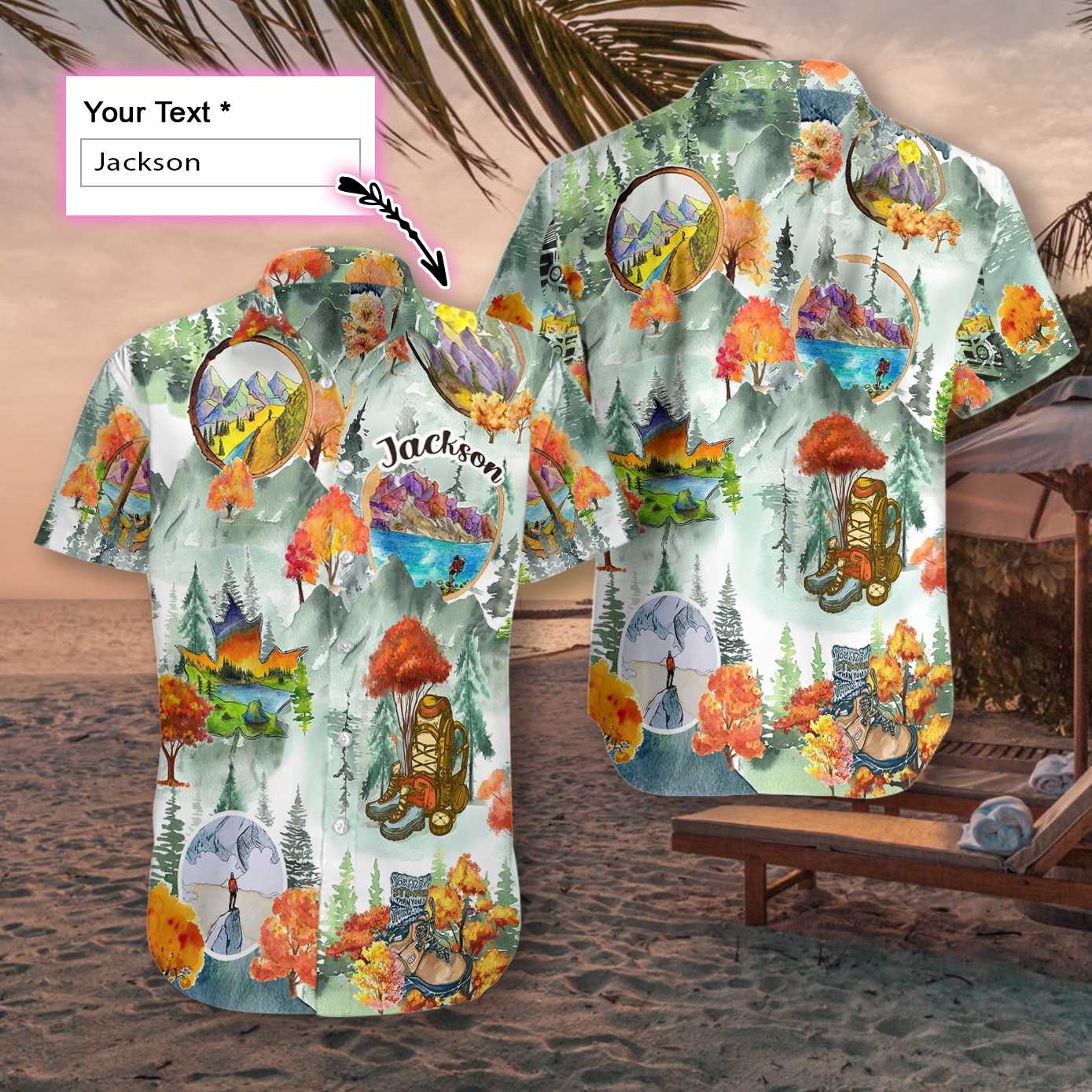 Hiking Custom Hawaiian Shirt