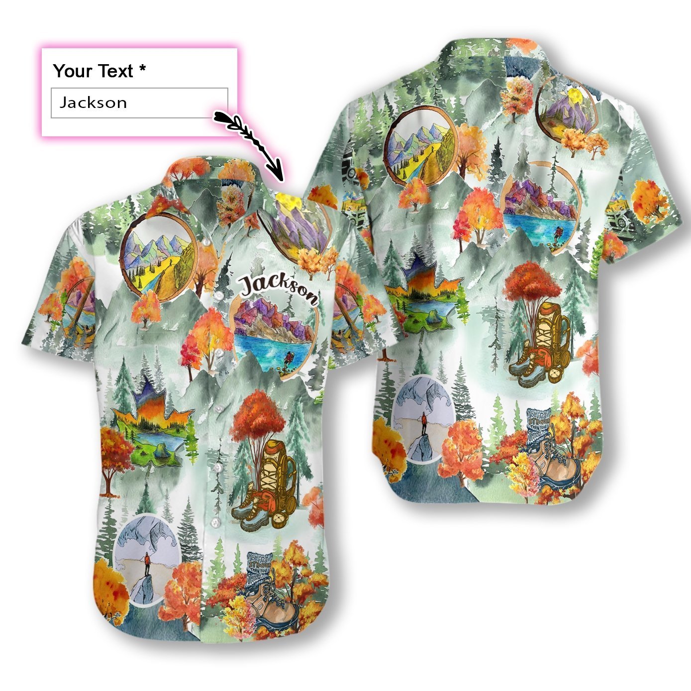 Hiking Custom Hawaiian Shirt