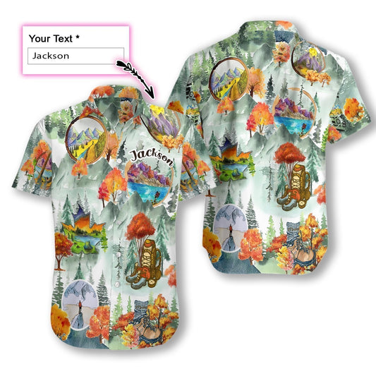 Camping And Hiking Trekking Personalized Hawaii Shirt | Unique Beach Hawaiian