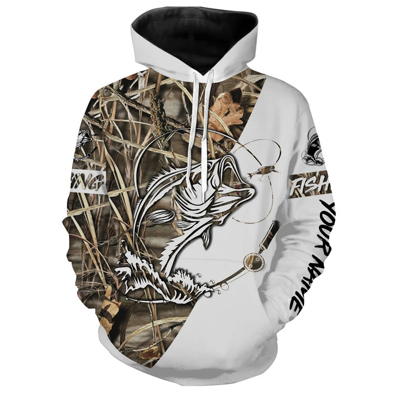 Personalized bass fishing tattoo full printing fishing shirt A1 Hoodie