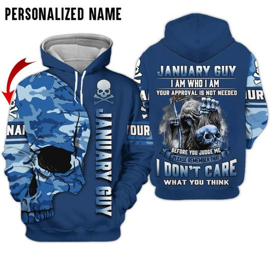 Personalized Name January Girl 3D All Over Printed Unisex Hoodie US Size