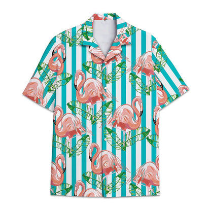 Hawaiian Shirt Flamingo Tropical Flower And Leaf Combined With Shirt