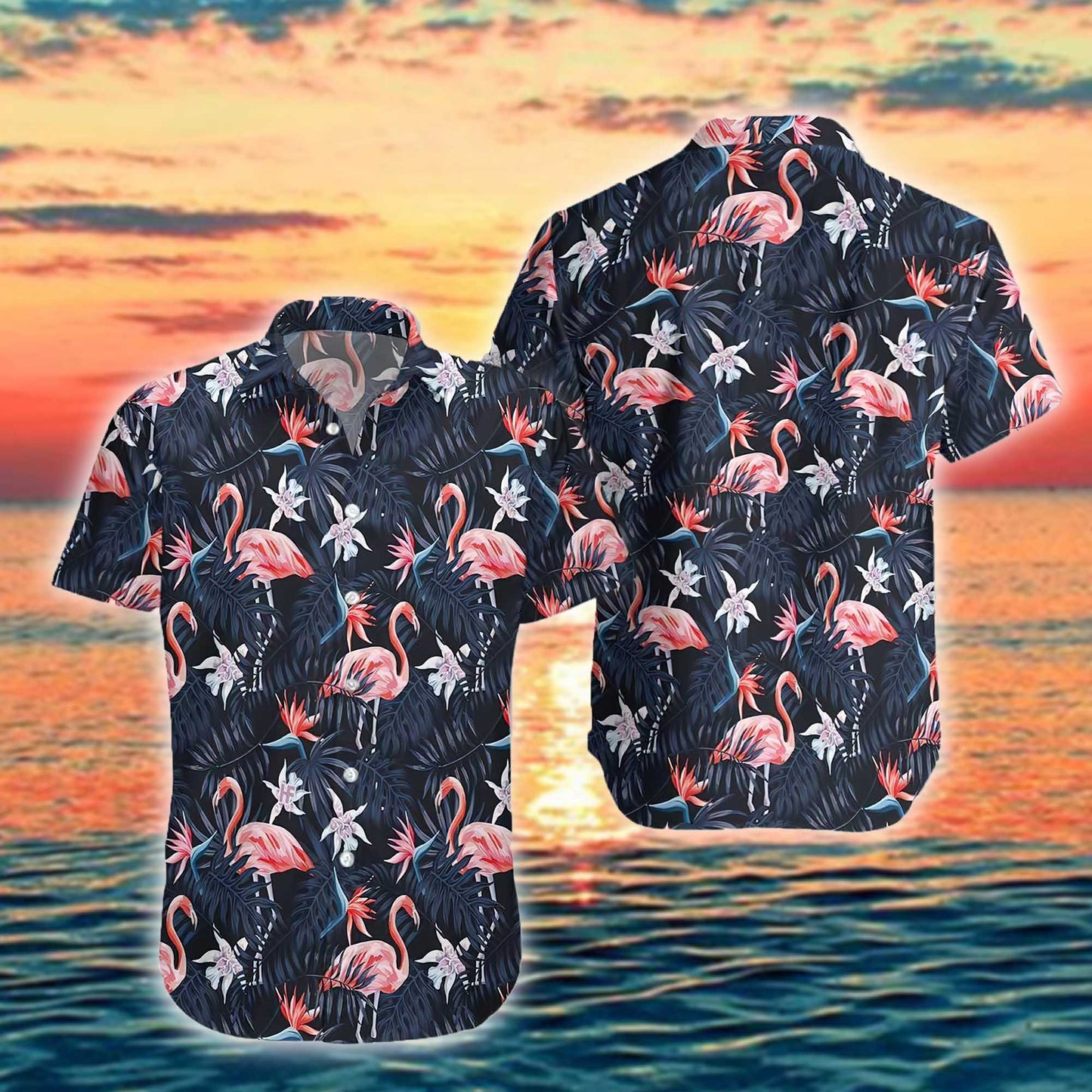 Flamingo Hawaiian Shirt | Hawaiian Shirt For Men | Hawaiian Shirt For Women | HW2686