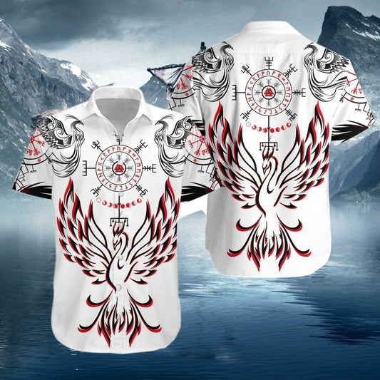 Viking Phoenix Vegvisir Hawaiian Shirt | For Men & Women | Adult | HW3404