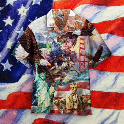 OragonTee My Patriotic Heart Beats Independence Day Hawaiian Shirt | For Men & Women | Adult | HW4934