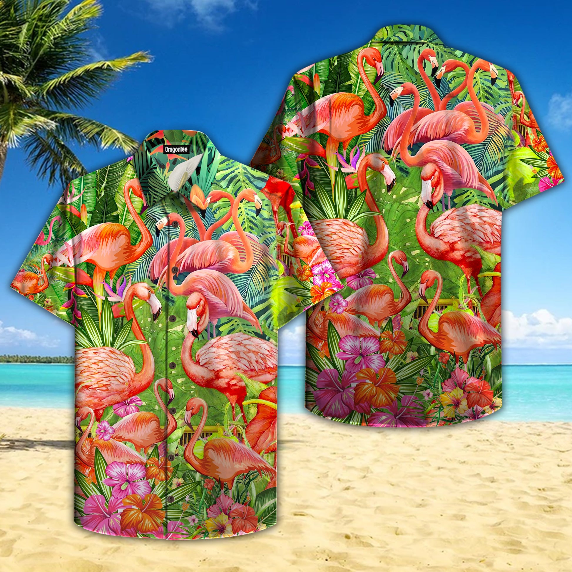 OragonTee Flamingo Why Fit In When You Were Born To Stand Out Hawaiian Shirt | For Men & Women | Adult | HW4716