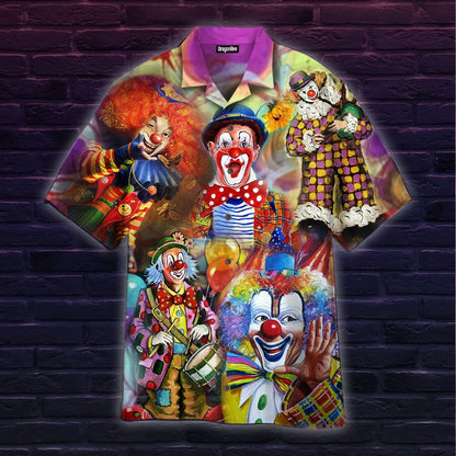 OragonTee More Clown Less Frownin Circus Halloween Hawaiian Shirt | For Men & Women | Adult | HW4793