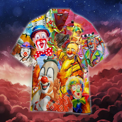 OragonTee Clowns Smile Now Cry Later Halloween Hawaiian Shirt | For Men & Women | Adult | HW4836