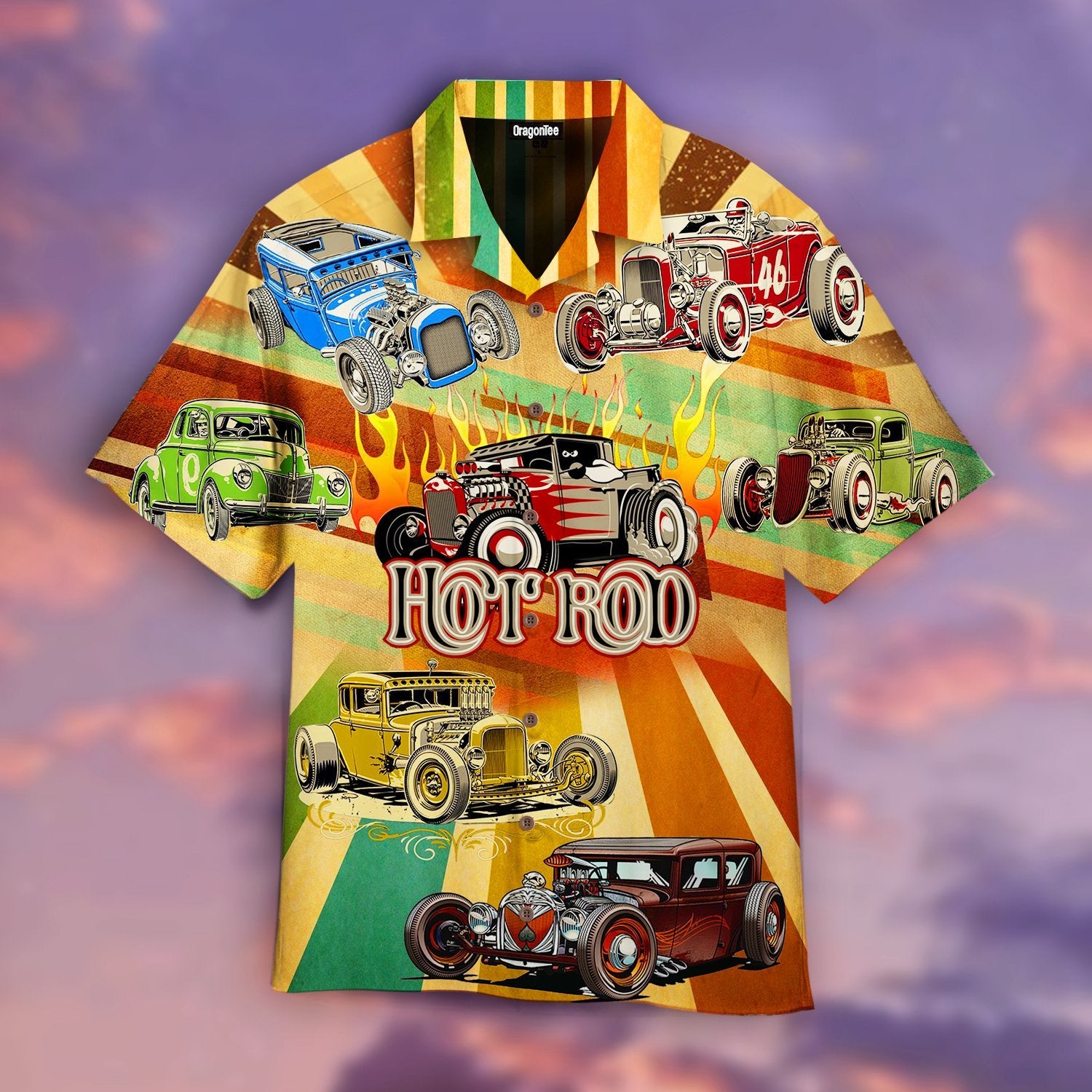 OragonTee Vintage Hot Rod Lover Hawaiian Shirt | For Men & Women | Adult | HW4865