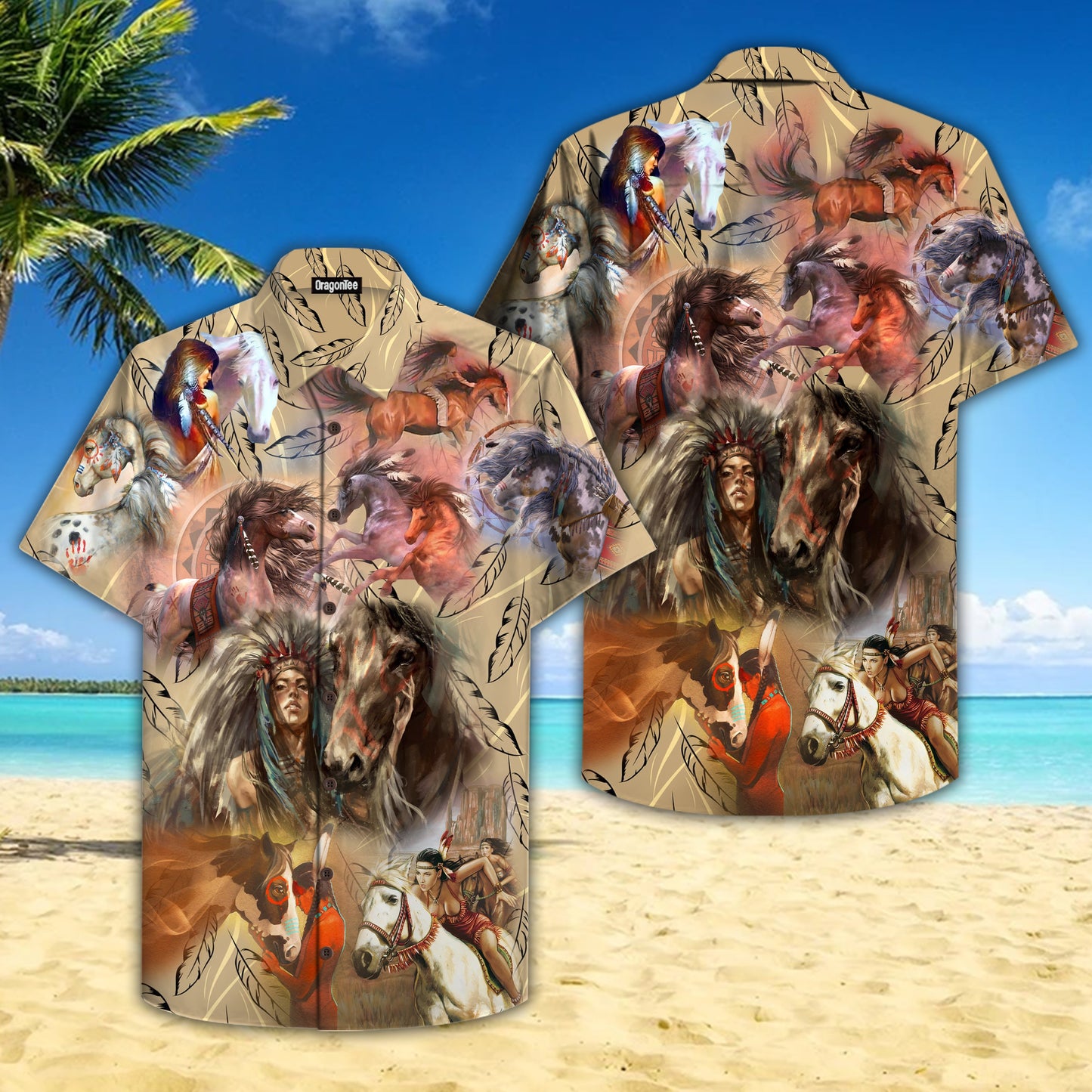 OragonTee Woman With Wild And Young Native Horse Soul Hawaiian Shirt | For Men & Women | Adult | HW4873