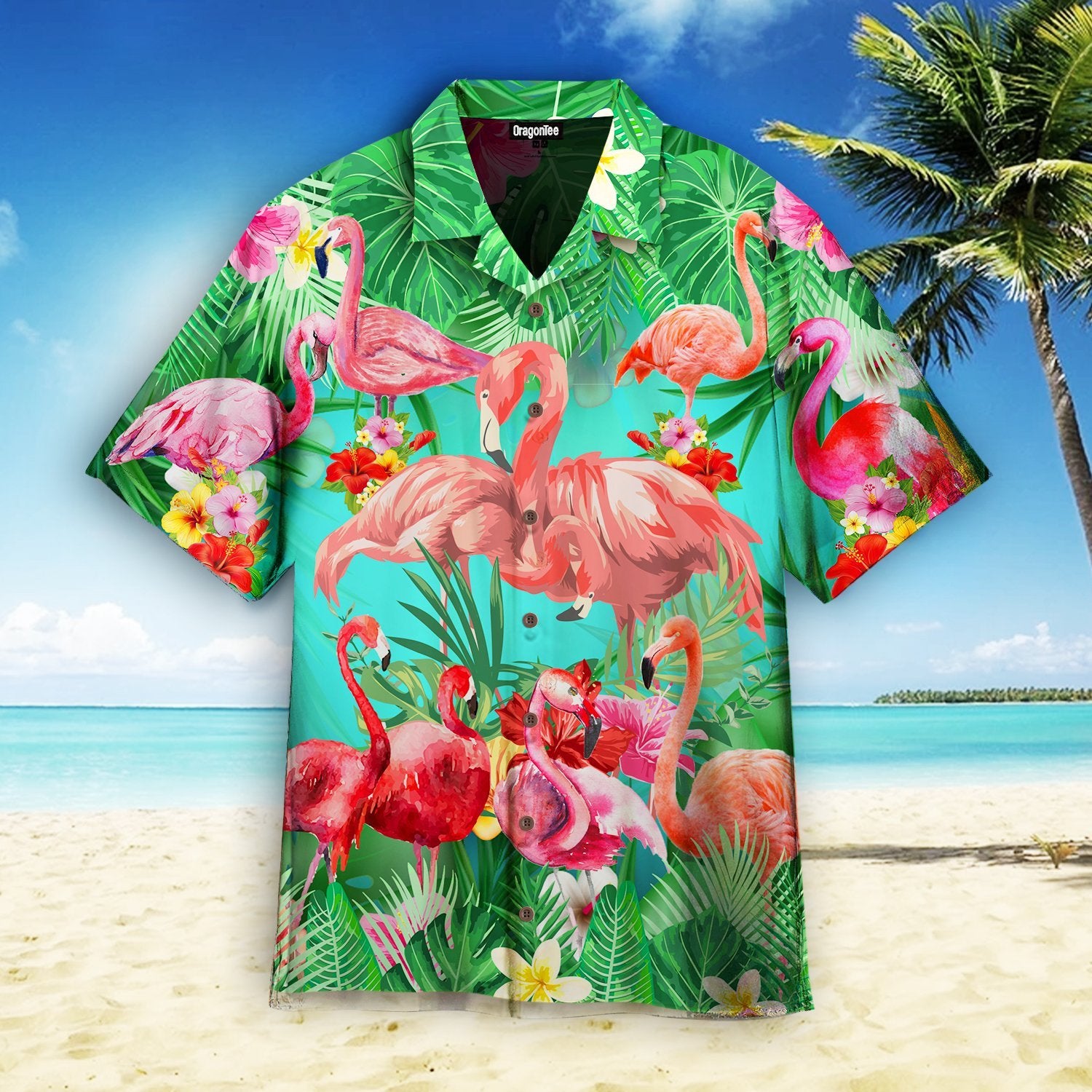 OragonTee Flamingo Why Fit In When You Were Born To Stand Out Hawaiian Shirt | For Men & Women | Adult | HW4874