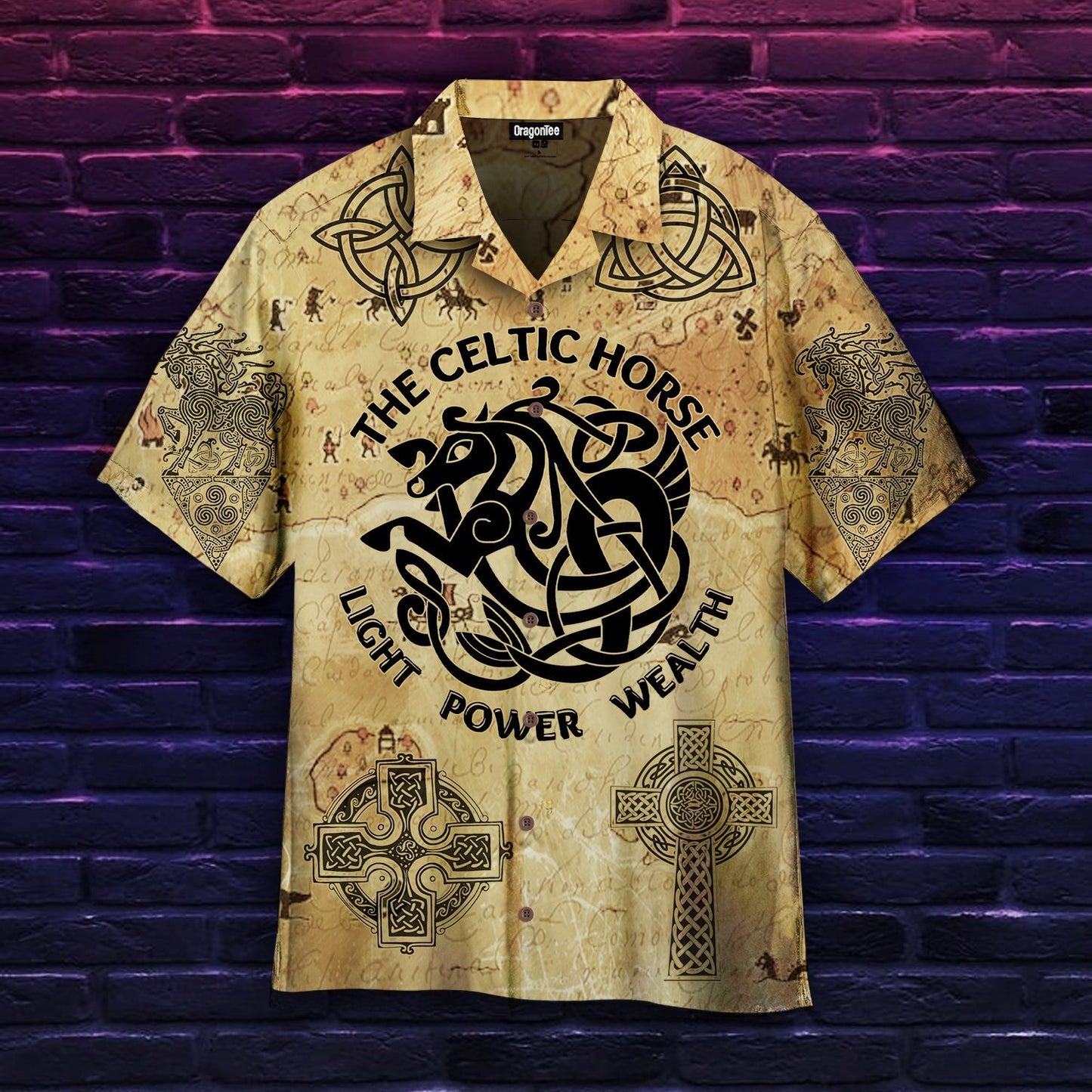 OragonTee Celtic Horse Hawaiian Shirt | For Men & Women | Adult | HW4944